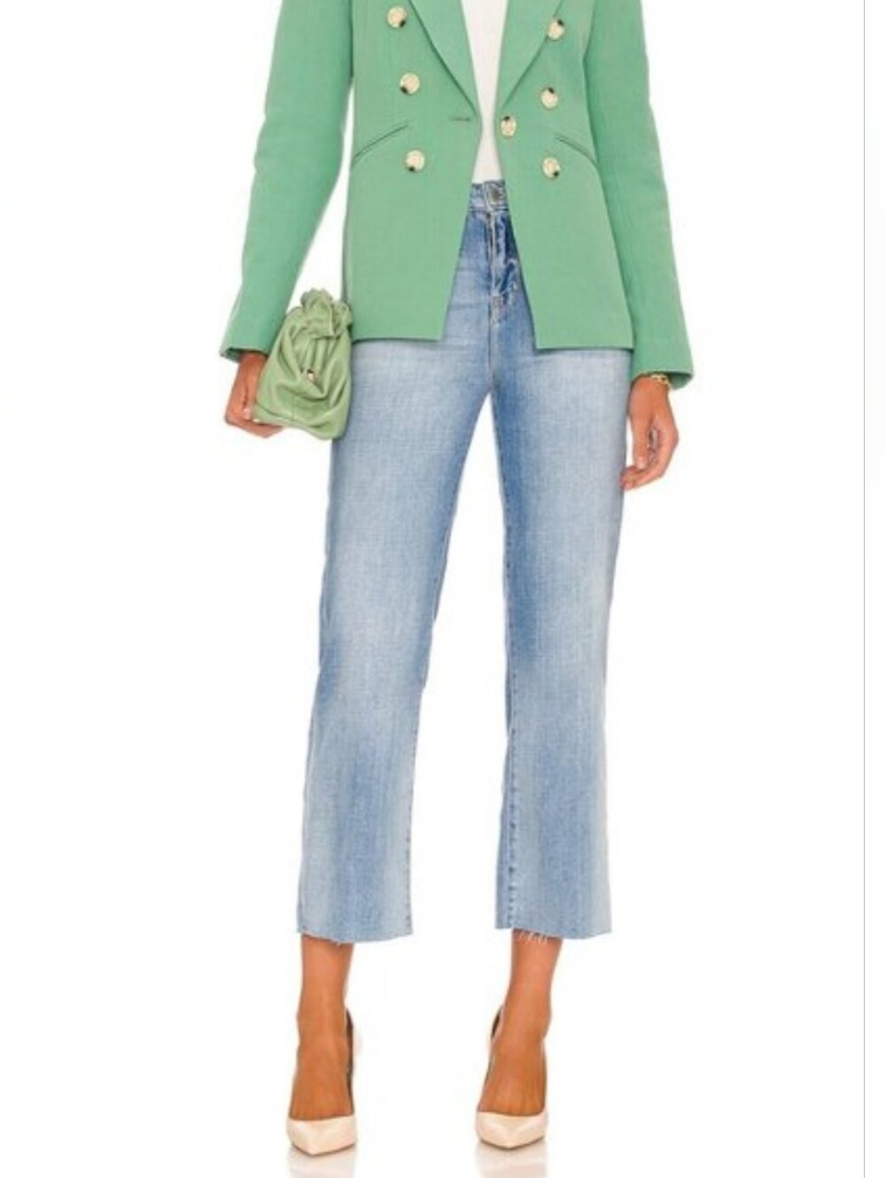 ​L'Agence Wanda High-Rise Wide Leg Highland Jeans Cropped Size 27
